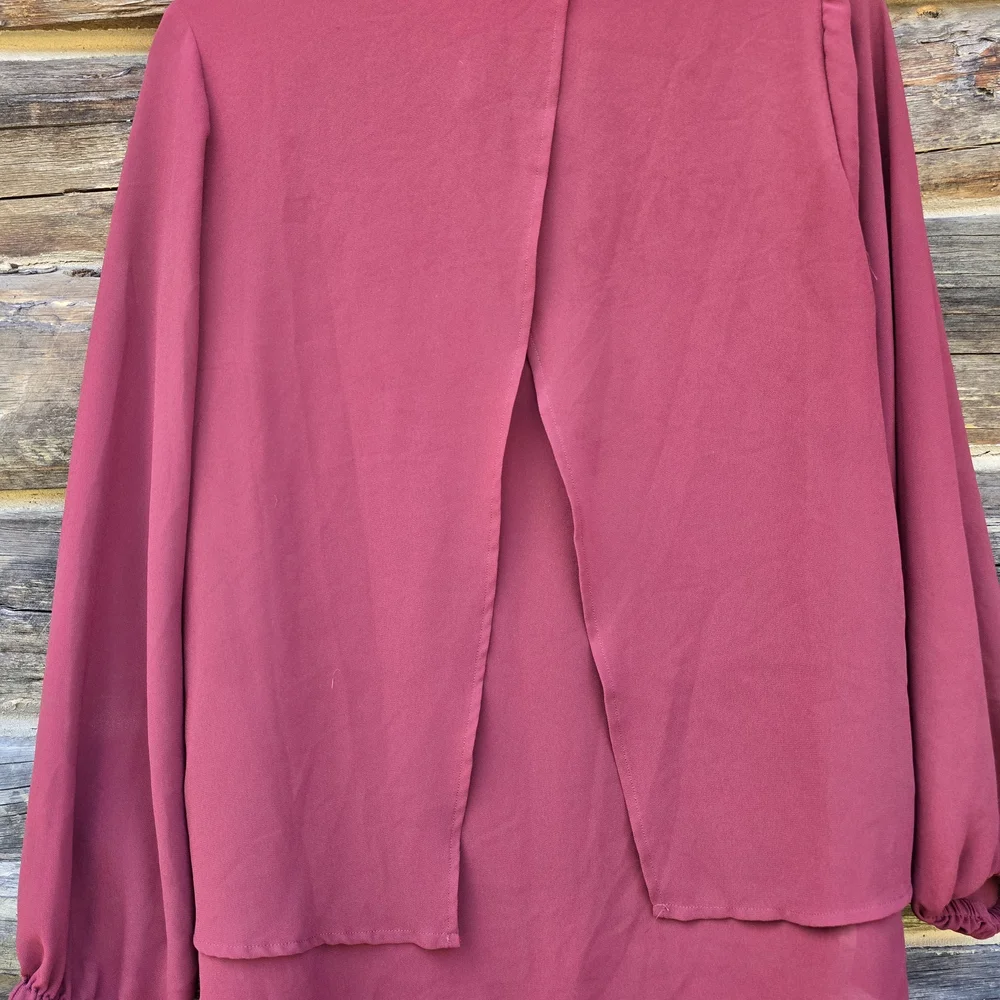 Michael Kors Women's Red Layered Blouse, Size Medium, Preppy Chic